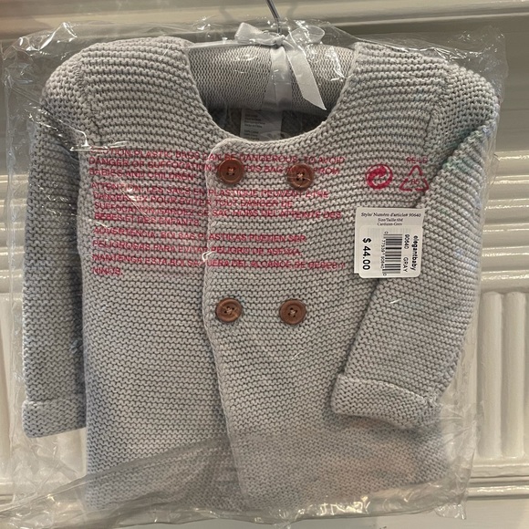 NWT Bloomingdales Elegant Baby 6m Gray Cardigan - Picture 2 of 5